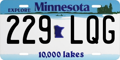 MN license plate 229LQG