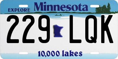 MN license plate 229LQK