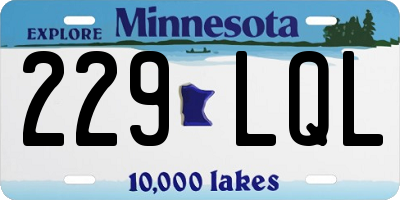 MN license plate 229LQL