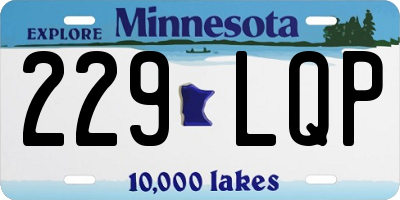 MN license plate 229LQP