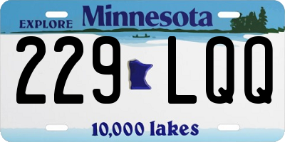 MN license plate 229LQQ