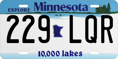 MN license plate 229LQR