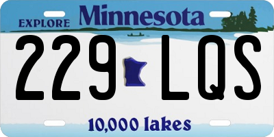 MN license plate 229LQS