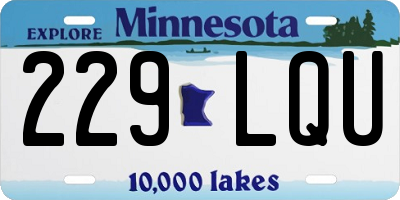 MN license plate 229LQU