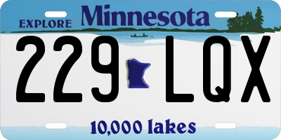 MN license plate 229LQX
