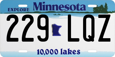 MN license plate 229LQZ