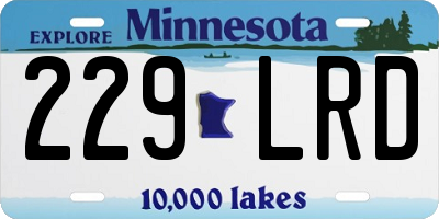 MN license plate 229LRD