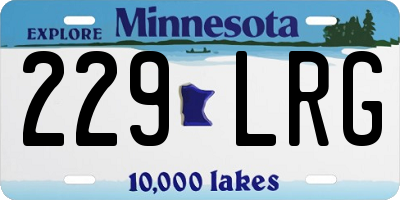 MN license plate 229LRG
