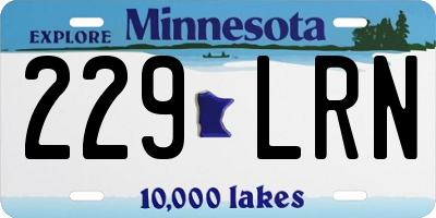 MN license plate 229LRN