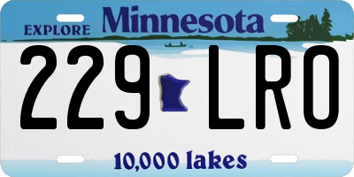 MN license plate 229LRO