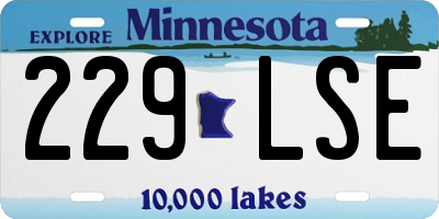 MN license plate 229LSE