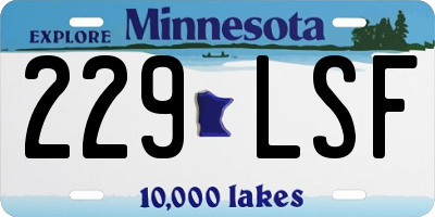 MN license plate 229LSF