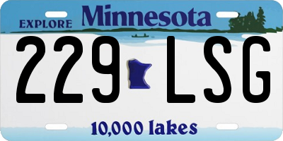 MN license plate 229LSG