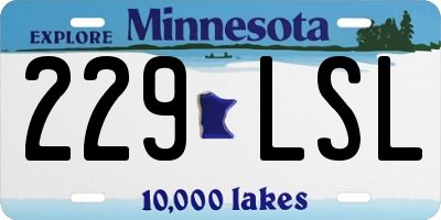 MN license plate 229LSL