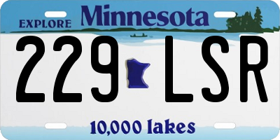 MN license plate 229LSR