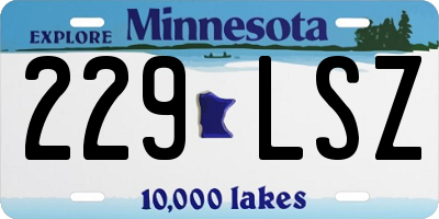 MN license plate 229LSZ