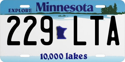 MN license plate 229LTA