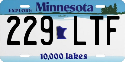MN license plate 229LTF
