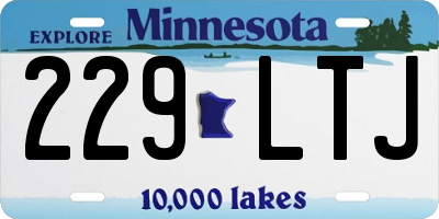 MN license plate 229LTJ