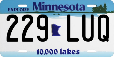 MN license plate 229LUQ