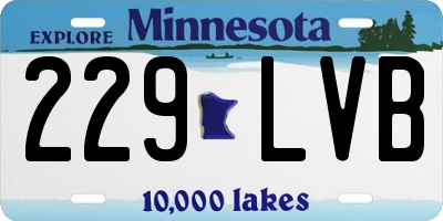 MN license plate 229LVB