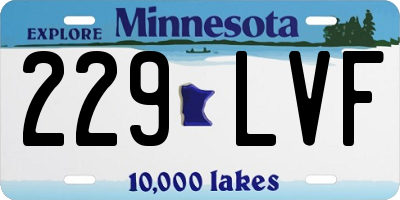 MN license plate 229LVF