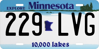 MN license plate 229LVG