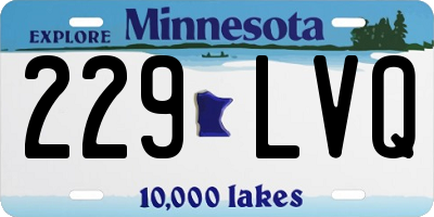 MN license plate 229LVQ