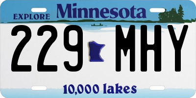 MN license plate 229MHY