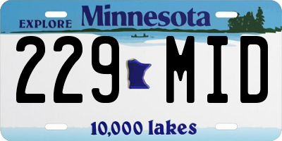 MN license plate 229MID