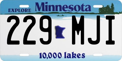 MN license plate 229MJI