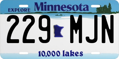 MN license plate 229MJN