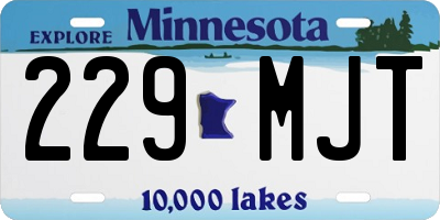MN license plate 229MJT