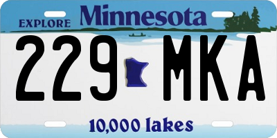 MN license plate 229MKA