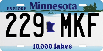 MN license plate 229MKF