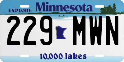 MN license plate 229MWN