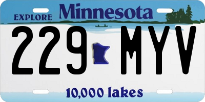 MN license plate 229MYV