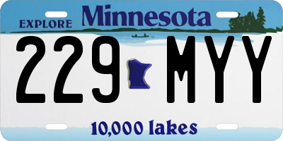 MN license plate 229MYY