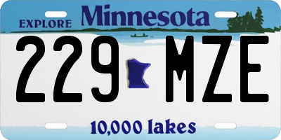 MN license plate 229MZE
