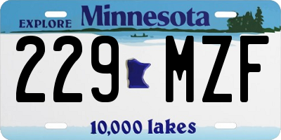 MN license plate 229MZF