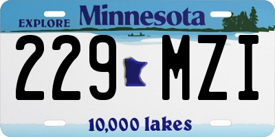 MN license plate 229MZI