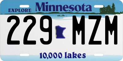 MN license plate 229MZM