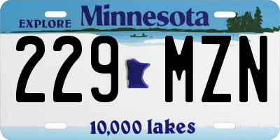 MN license plate 229MZN