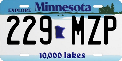 MN license plate 229MZP