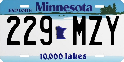 MN license plate 229MZY