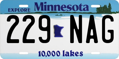 MN license plate 229NAG