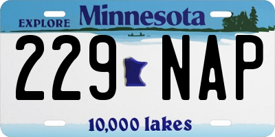 MN license plate 229NAP