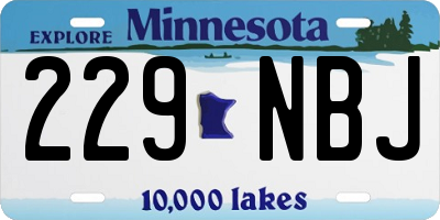 MN license plate 229NBJ