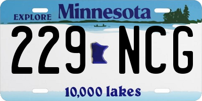 MN license plate 229NCG