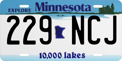 MN license plate 229NCJ